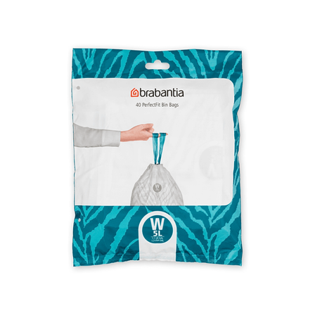 BRABANTIA Avfallspose PerfectFit W 40stk 5l