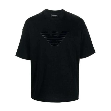 Emporio Armani T-Shirts , Blauw , Heren , Maat: M