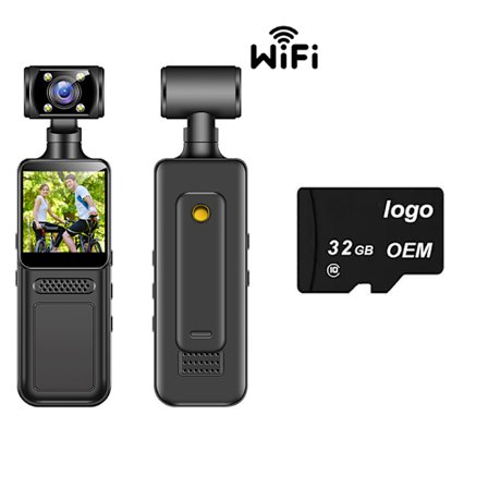 Högupplöst Clip-On Kroppskamera M12+ med WiFi