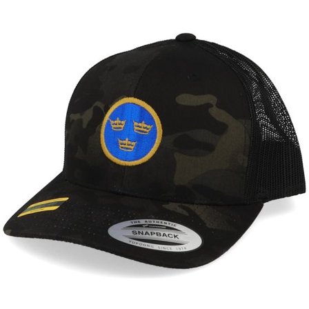 Army Head - Camo trucker Keps - Swedish Air Force Multicam Black Trucker @ Hatstore