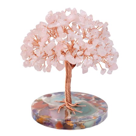 Bergkristall Gem Tree of Life-Feng Shui Bonsai Cash Tree Heminredning