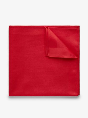 John Henric Men's Rotes Einstecktuch aus Baumwolle Size Onesize