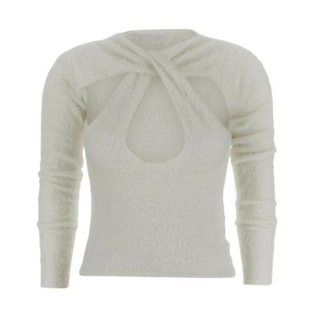 Coperni, Round-neck Knitwear Wit, Dames, Maat:XS