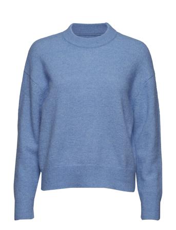 Anour O-N 7355 Pullover Striktrøje Blå Samsøe Samsøe