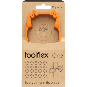 Hållare med väggadapter Toolflex ONE 2-pack Orange*