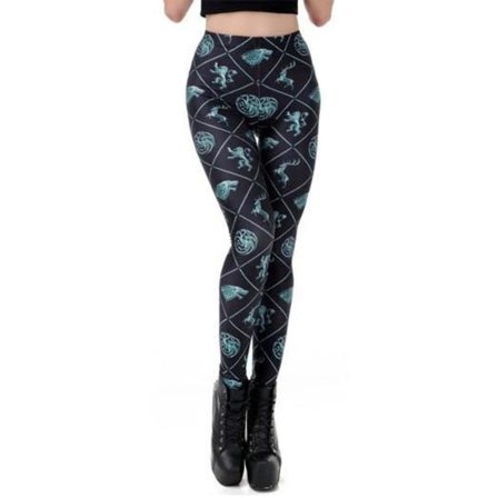 Svarta Leggings med Tempeldjur