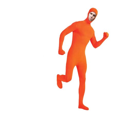 Spandex Helkroppsdräkt med Ansiktsöppning för Halloween Orange
