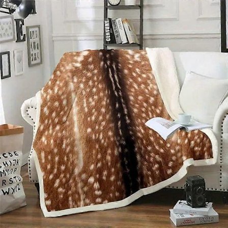 Laadukas Erosebridal Ylellinen Ruskea Puhdas Peuran Turkista Muistuttava Fleece-peitto - Erittäin Pehmeä Flanelli Ympärivuotinen Torkkupeitto 