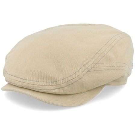 Stetson - Beige flatcap Casquette - Driver Cap Cotton Sustainable Beige Flat Cap @ Hatstore