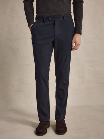 John Henric Men's Chinos Bleu Foncé Coupe Slim Size 30