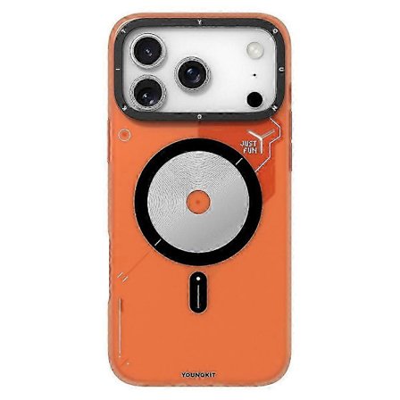 YOUNGKIT Kompatibel til iPhone 17 Pro Max Magnetisk Etui Unikt Diskdesign TPU + PC Telefon Bagcover