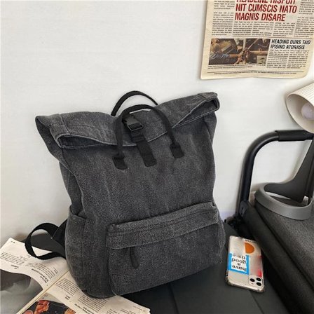 Canvasryggsäck för damer, stor skolväska för tonårsflickor, laptop-ryggsäckar, skolryggsäckar för damer, Mochila Feminina-ryggsäck~09372