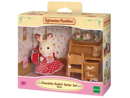 Sylvanian Families Sjokoladekanin Søster med skrivepult