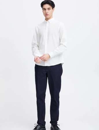 Casual Friday Cfanton Ls Bd Fil A Fil Shirt - White - L