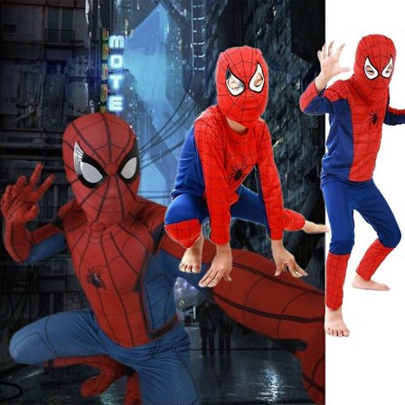Spider-man Marvel Superhjälte Cosplay Outfit Barn Pojke Fancy Dress Party Kostym