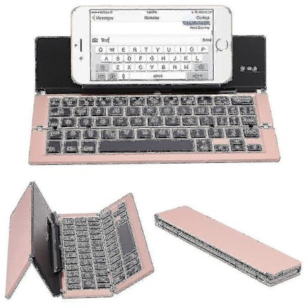 3.0 Trådløst Tastatur Bærbart Nettbrett Tastatur For PC Laptop Aluminium Legering Tastatur Sammenleggbart Bluetooth Tastatur_(Costbuy)