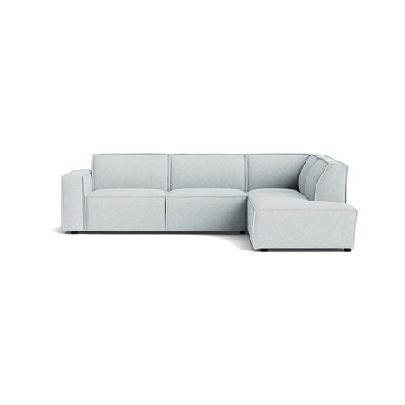 Lyon Højrevendt Hjørnesofa - Aragon Krystal Blå - Stilfuldt Tidløst Design - 289x218x80cm - Perfekt til Afslapning og Hygge