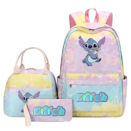 3 stk. Lilo Stitch Rygsæk Kvinde Mand Rejse Skoletaske Høj Kvalitet Teenagere Mochilas