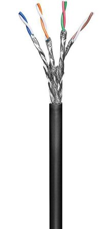 MicroConnect samlet kabel - 100 m - svart