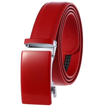 Två-soffa kohud läderbälte för män automatiskt spänne bälte bla