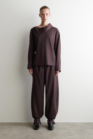 COS Bluzka Z Flaneli Wełnianej in Czerwony