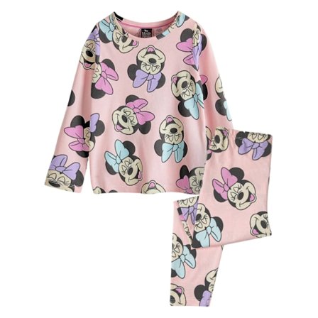 Disney Girls Minnie Mouse All-Over Print Lång Pyjamas Set 3-4 År