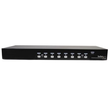 StarTech 8 Port VGA KVM Switch - 1U Rack Mount - USB VGA KVM Switch with Audio - 1920 x 1440 @60hz - KVM Video Switch (SV831DUSBAU) - KVM / lydsvitsj