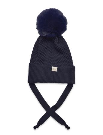 Oslo Beanie - Fake Fur Accessories Headwear Hats Beanie Navy Mp Denmark