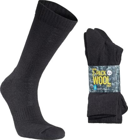 Seger Basic Wool Sock 2-pack Unisex everyday socks Black 43-46