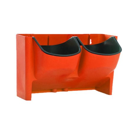 Selvvannende blomsterpotte Stakkbar vertikal Planter Veggmontert Holdbar for hagebalkong(L,Rød)