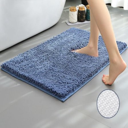Bathroom Mat Rectangular Bath Mat BLUE