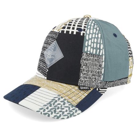 Djinns - Multi adjustable Keps - Truefit Summerpattern Black/White/Khaki Adjustable @ Hatstore