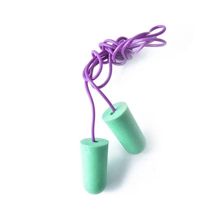 Bløde silikone ørepropper med ledning, ørebeskytter, støjreducerende ørepropper, høreværn, genanvendelige