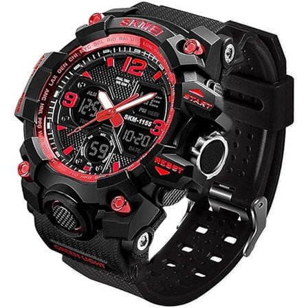 Analog herrklocka Sportklocka Militärklocka LED Stoppur Digital