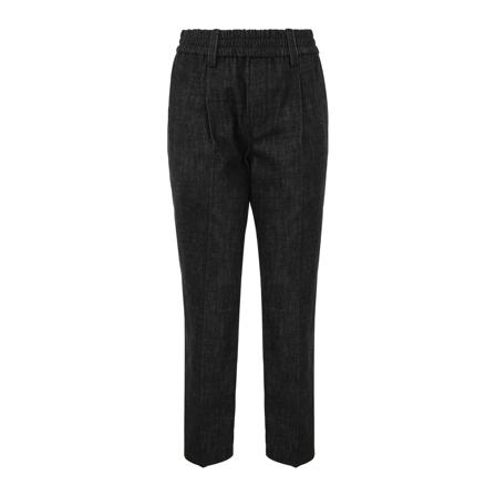 Brunello Cucinelli, Chinos Czarny, Kobieta, Rozmiar: M