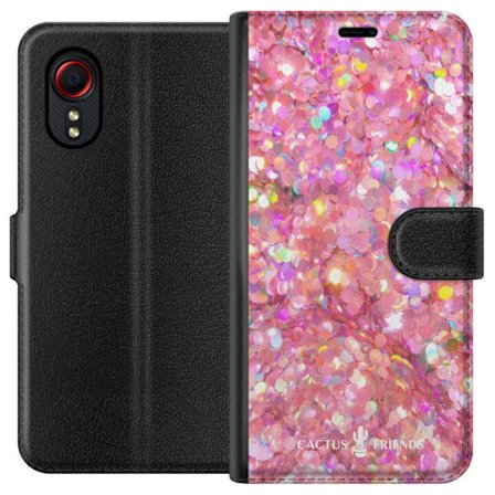 Kompatibel Tegnebogsetui til Samsung Samsung Galaxy Xcover 5 Cactus and Friends – PinkGlitter