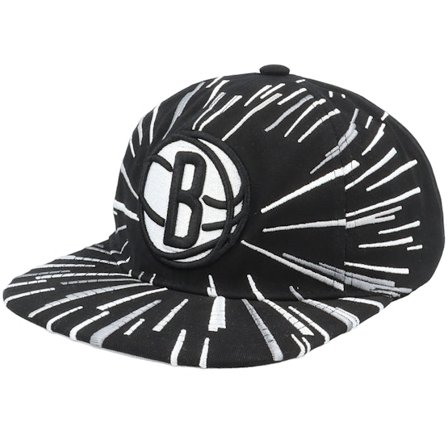 Mitchell & Ness - NBA Schwarz Snapback Cap - Brooklyn Nets Burst Deadstock Black Snapback @ Hatstore
