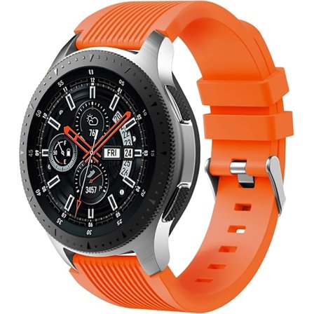 Silikon Sportarmband Kompatibelt med Samsung Galaxy Watch 3 45mm/Galaxy Watch 46mm/Huawei GT 2 46mm, 22mm /Samsung Gear S3, Orange