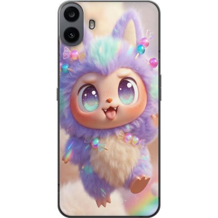 Kompatibelt Mobilskal till Nothing Nothing CMF Phone 1 Söt kawaii-figur med stora glittrande ögon, regnbågsfärger och mjuk 3D-stil, perfekt barnil