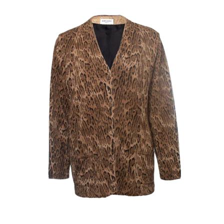 Saint Laurent Vintage Pre-owned Wool outerwear , Bruin , Dames , Maat: M Vintage Jassen
