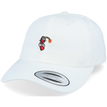 Iconic - White unconstructed Czapka Z Daszkiem - Angry Dynamite White Dad Cap @ Hatstore