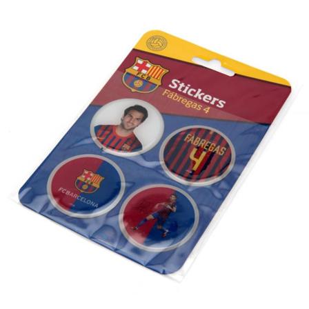 Fc Barcelona Fabregas 3d-klistermärken (paket Med 4) One Size Multicol