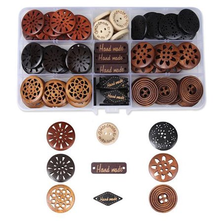 Klassiske retro runde treknapper DIY håndlagde klesplagg tilbehør q