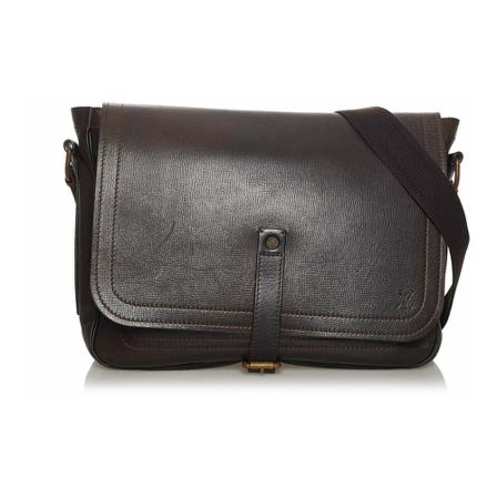 Louis Vuitton Vintage, Pre-owned Utah Omaha Messenger Bruin, Dames, Maat:ONE Size,leer