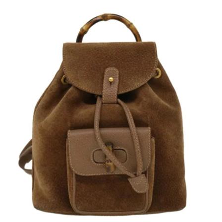 Gucci Vintage Pre-owned Mocka ryggsckar brun, Dam Vintage Väskor, Dam, Storlek: ONE SIZE