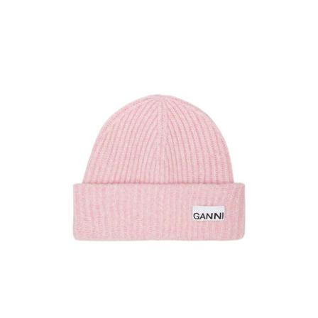 Ganni, Beanies Roze, Dames, Maat:ONE Size