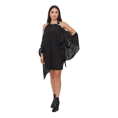 Fracomina, Short Dress Zwart, Dames, Maat:M