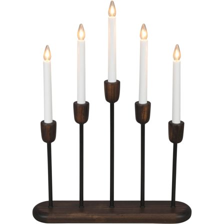 Konstsmide - Adventstake 3939-670 Svart/valnöt 5 LED Flerfärgad