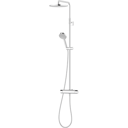 Mora MMIX II 334035 Takduschset med justerbart väggfäste, 40 c/c, krom Inlopp upp, Badrum