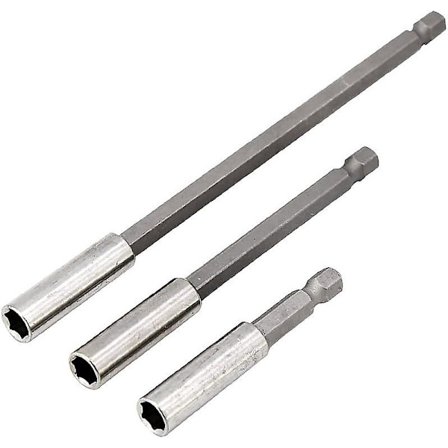 1/4 Hex Bit Magnetisk Borr Bitsförlängare Hållare Borrmaskin Byte Förlängning 6,35 mm Hex Kraftverktyg 60/100/150 mm 3 st